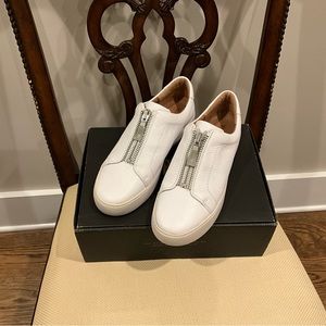 Frye Lena Zip Low leather sneakers